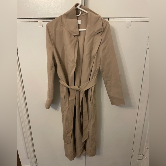 Reiss Camel Winona Blind Seam Longline Coat - Picture 6 of 9